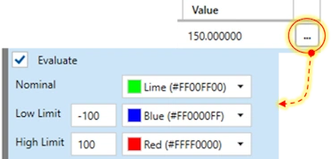 Evaluate or Test Limits Settings 