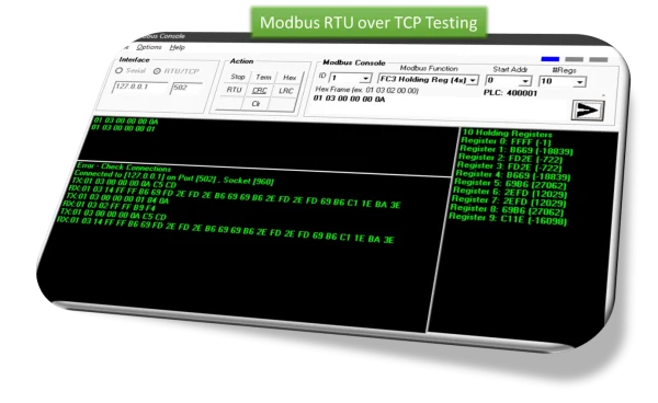 Modbus Console - Modbus RTU over TCP