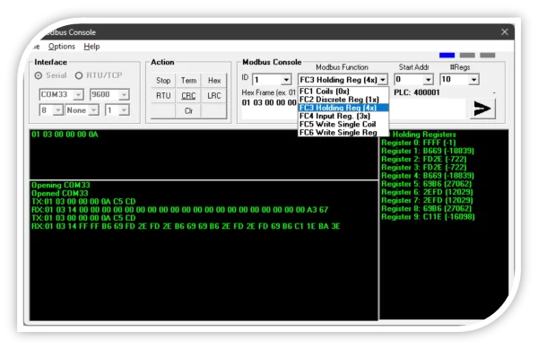 Modbus Console